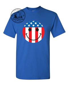 American Flag Smiley Face Patriotic T-Shirt 1 Thiet ke chua co ten 16