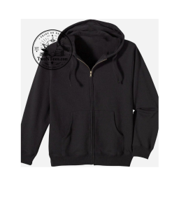 Black Zip Hoodie with Kangaroo Pocket 1 Thiet ke chua co ten 35