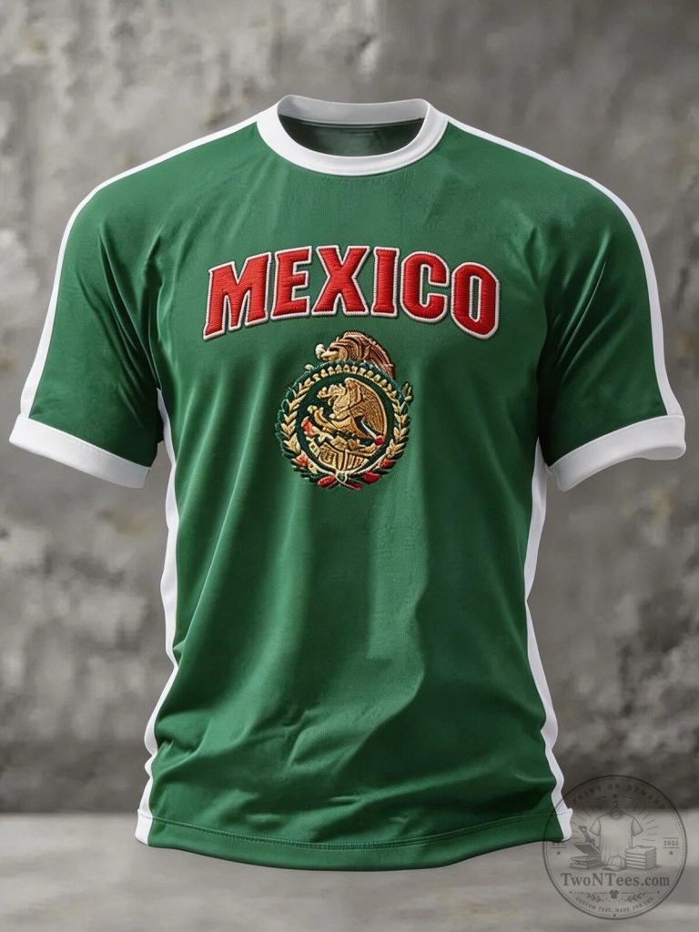 Green Fan Jersey featuring the Mexico National Football Team Crest