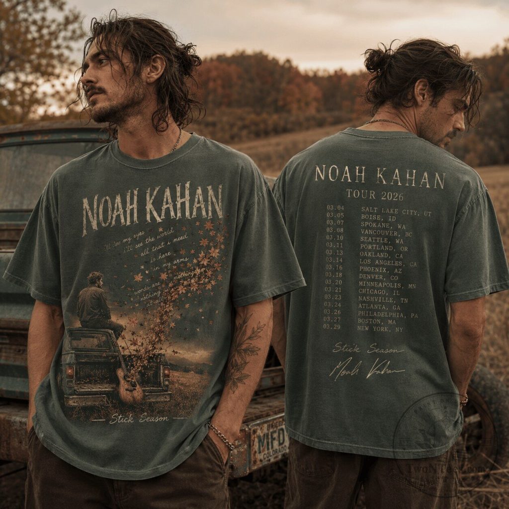 Noah Kahan Shirt Stick Season Tour 2026 Concert Merch T-Shirt