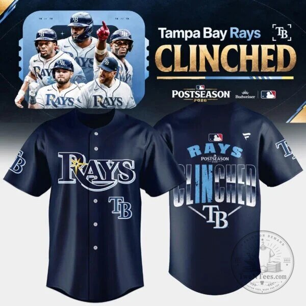 Tampa Bay Rays 2026 Postseason Clinched Baseball Jersey