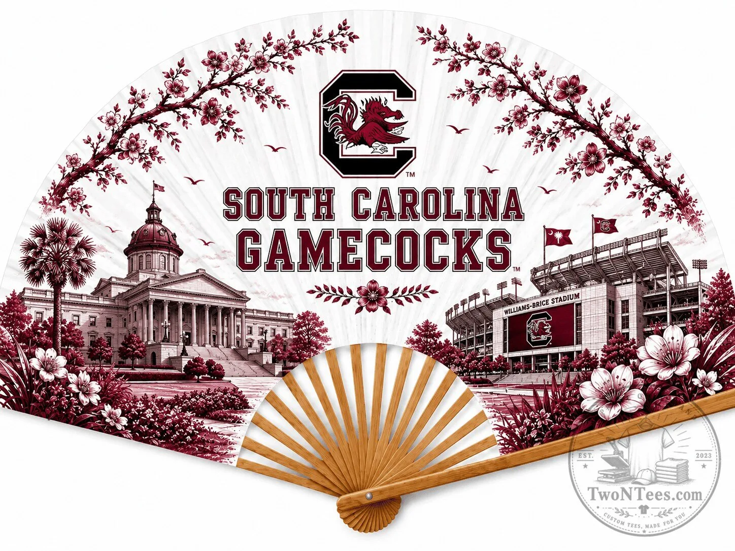 South Carolina Gamecocks Williams-Brice Stadium Cherry Blossom Hand Fan