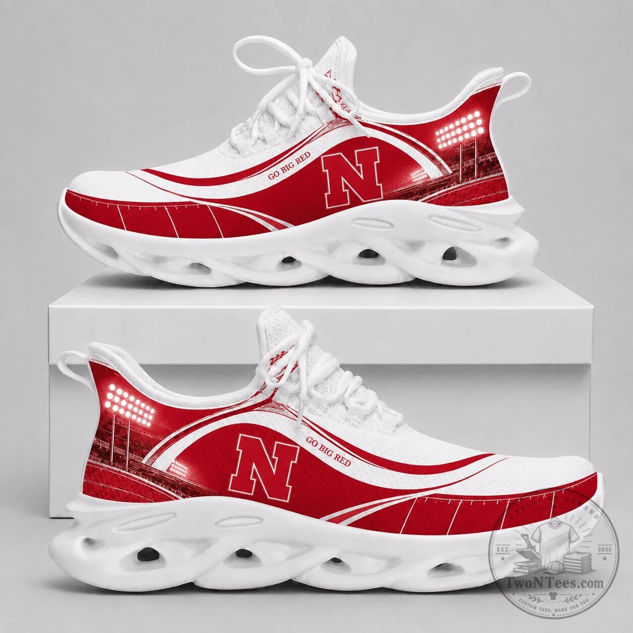 Nebraska Cornhuskers Go Big Red Stadium Chunky Sneakers