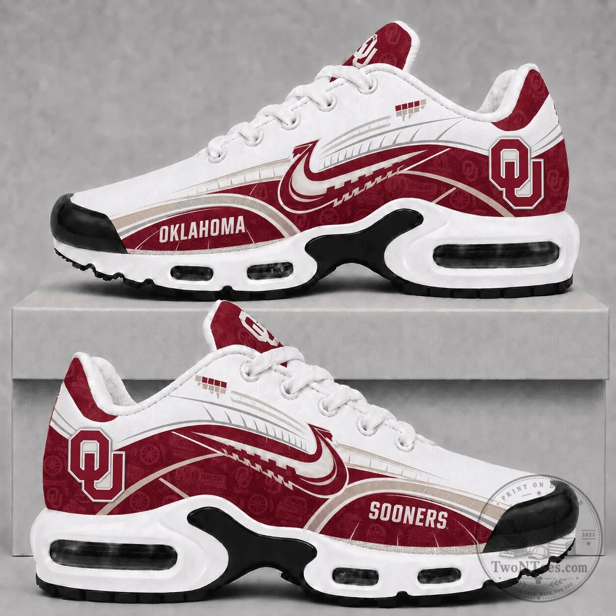 Oklahoma Sooners NCAA College Football Team Air Max Style Sneakers