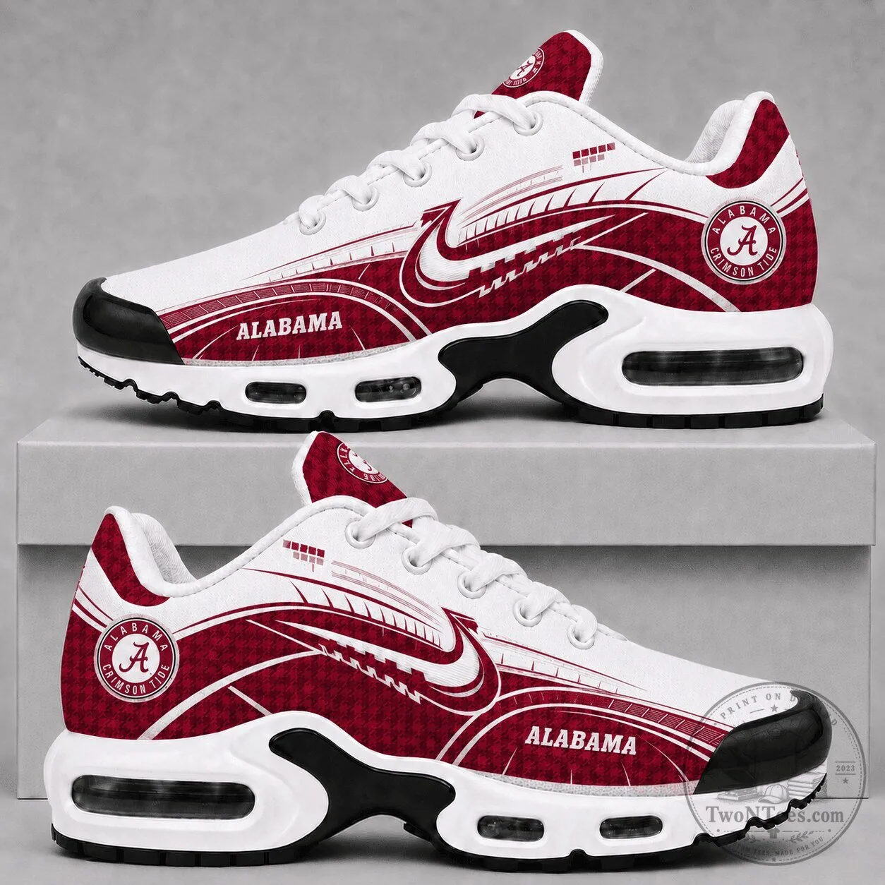Alabama Crimson Tide Athletic Team Logo Sports Sneakers