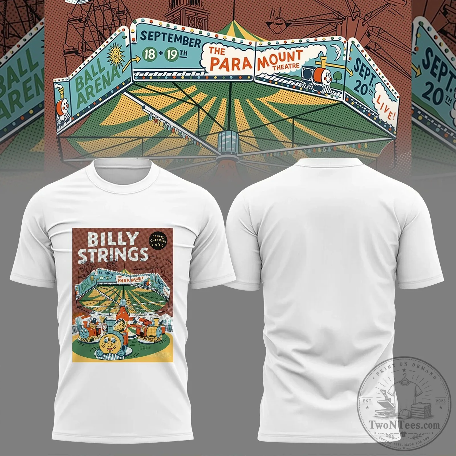 Billy Strings September 2026 Paramount Theatre Denver Colorado T-Shirt