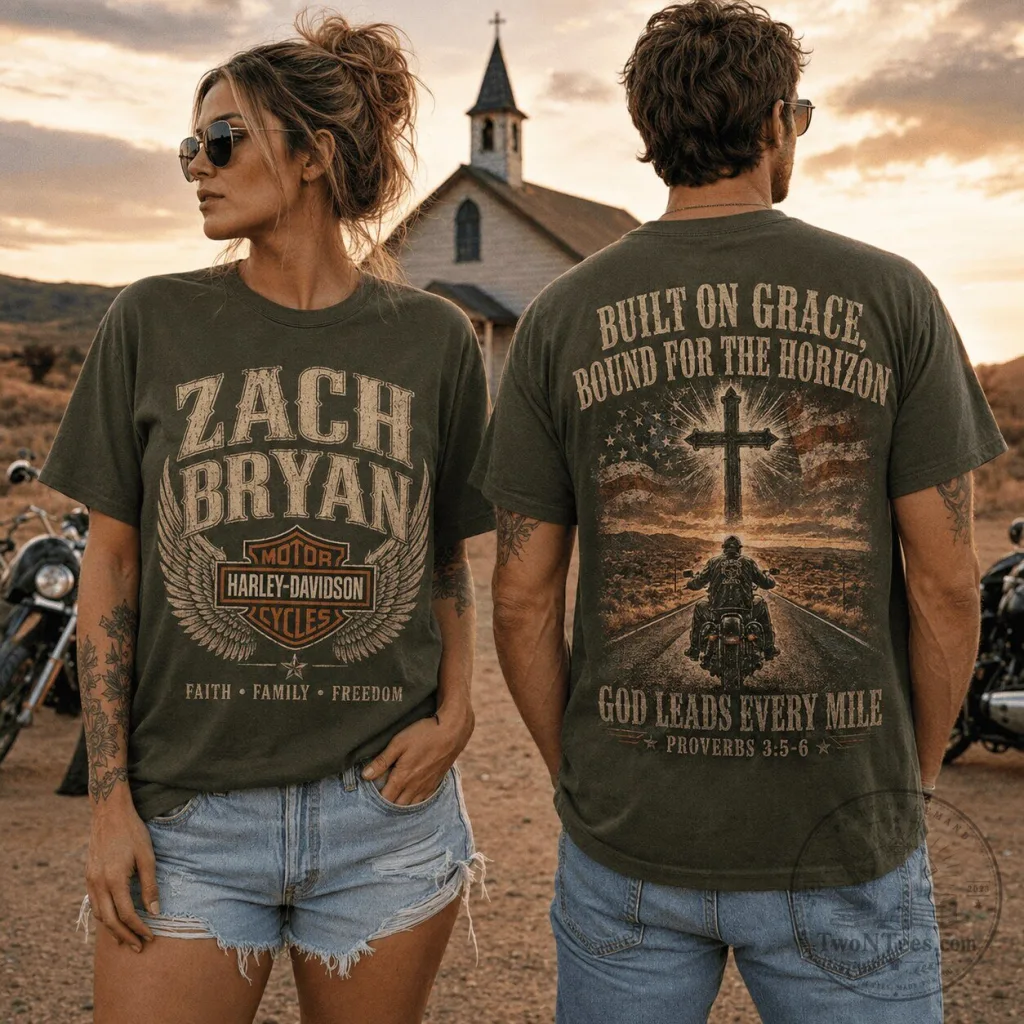 Zach Bryan Harley-Davidson Motorcycle Faith Family Freedom T-Shirt Zach Bryan Harley-Davidson Motorcycle Faith Family Freedom T-Shirt