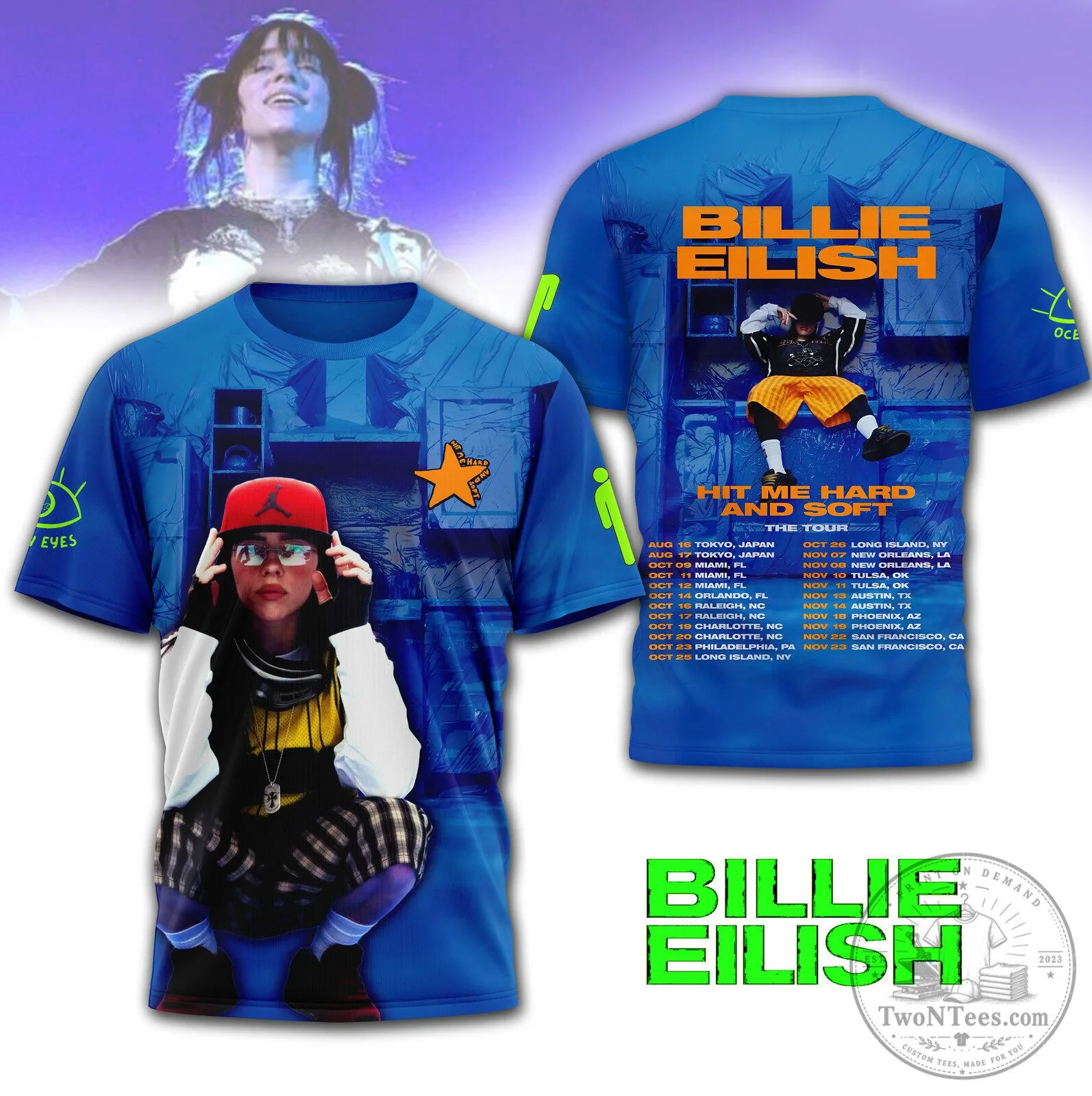 Billie Eilish Premium 3D All Over Print T-Shirt