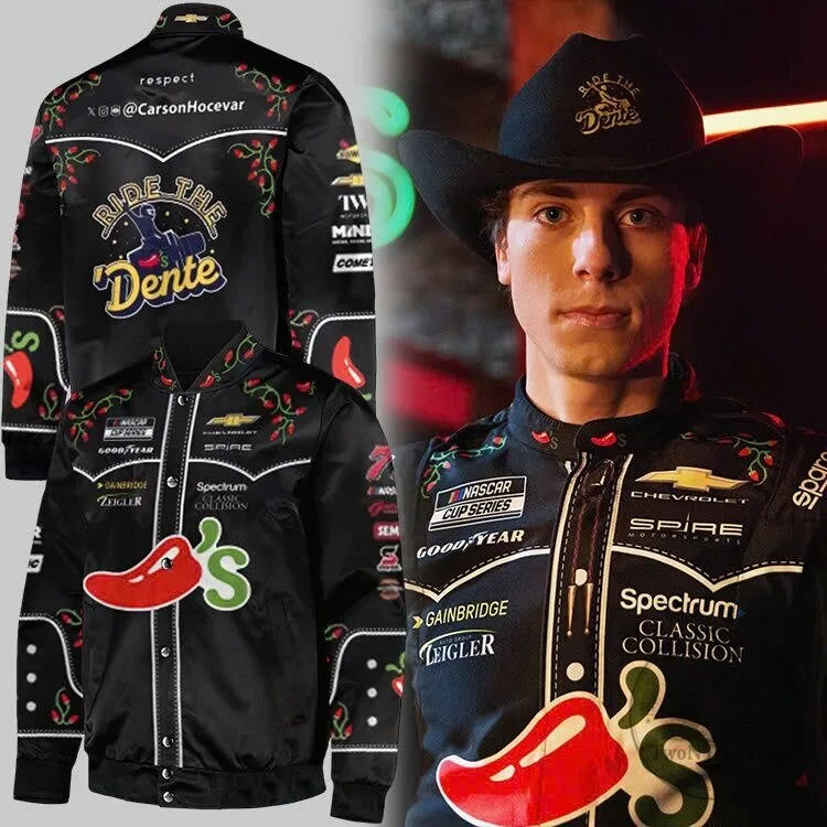 NASCAR Carson Hocevar Chili's Racing Team Jacket 1 NASCAR Carson Hocevar Chili