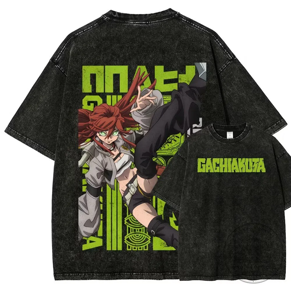 Gachiakuta Anime Manga Series Unisex Washed Graphic Print T-Shirt