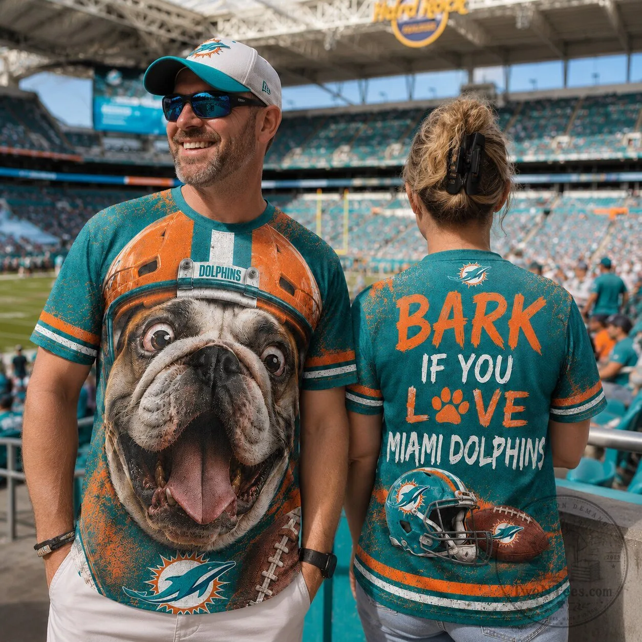 Miami Dolphins Football Bulldog Funny Graphic T-Shirt 1 Miami Dolphins Football Bulldog Funny Graphic T-Shirt