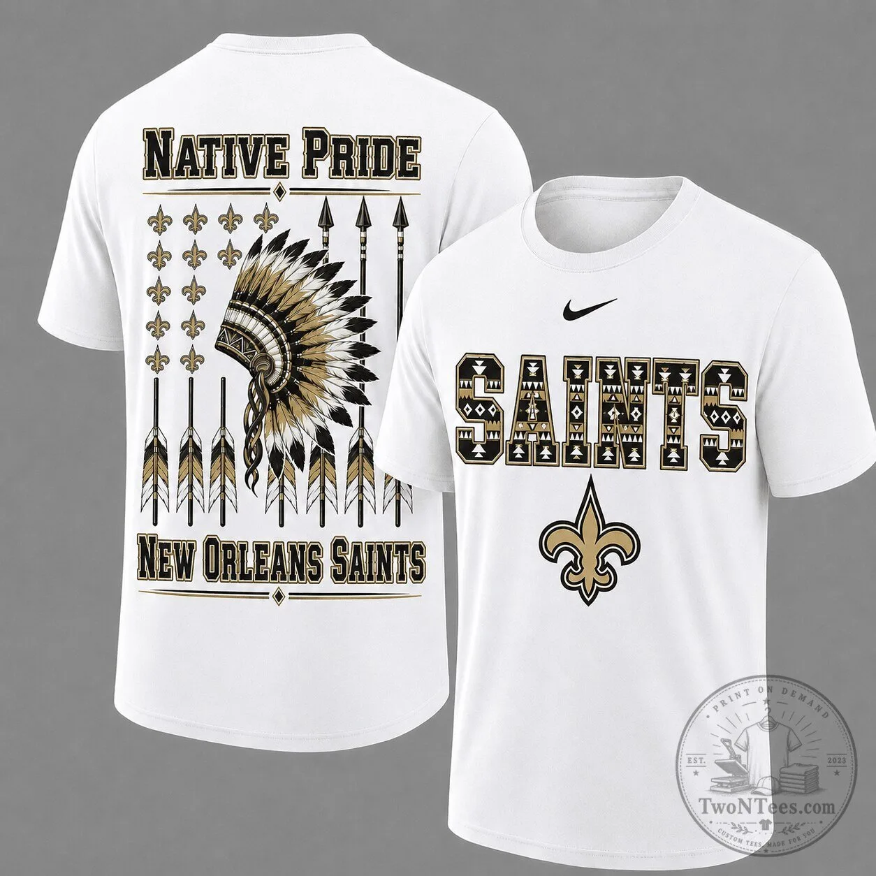 New Orleans Saints Football Native American Pride Fan T-Shirt