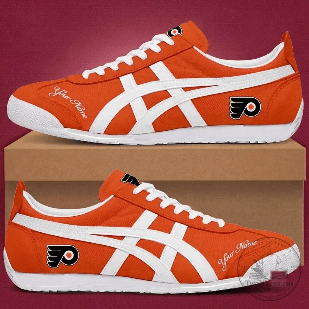 Philadelphia Flyers National Hockey League Custom Name Orange Training Shoes
