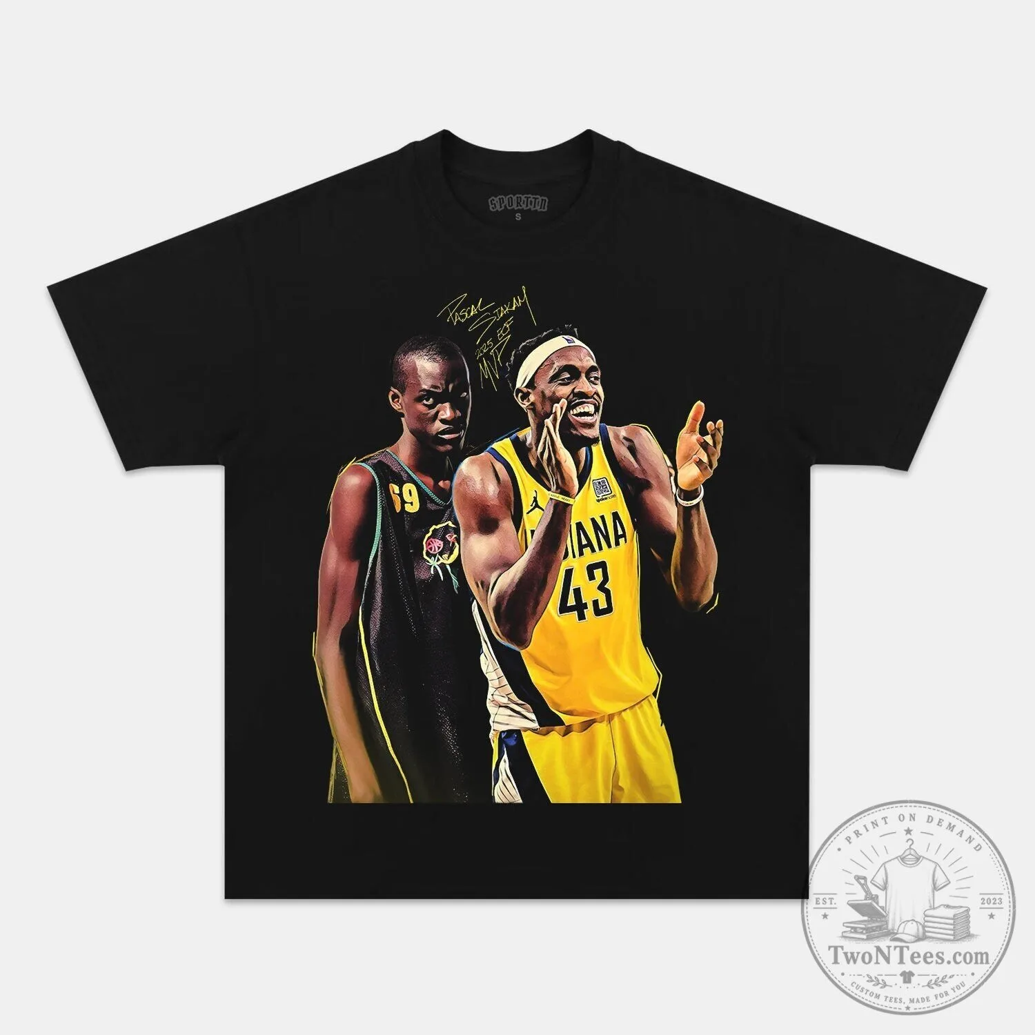Pascal Siakam and Tyrese Haliburton Basketball Players Graphic T-Shirt