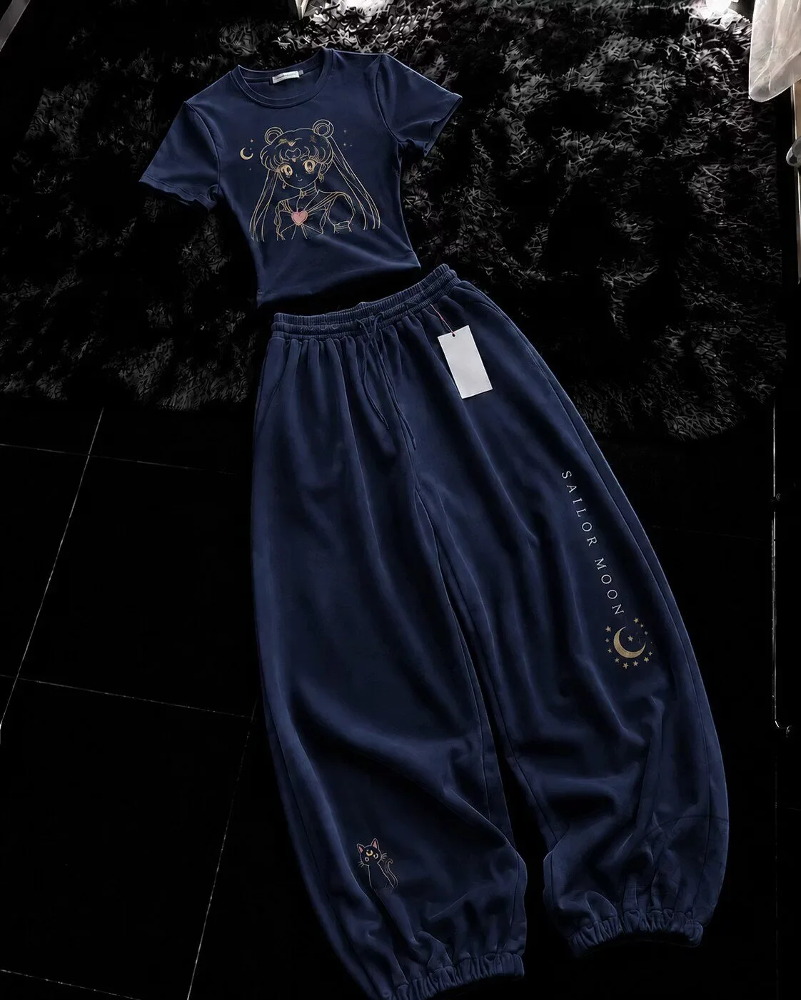 Sailor Moon Usagi Tsukino Anime Character Graphic T-Shirt and Jogger Pants Set