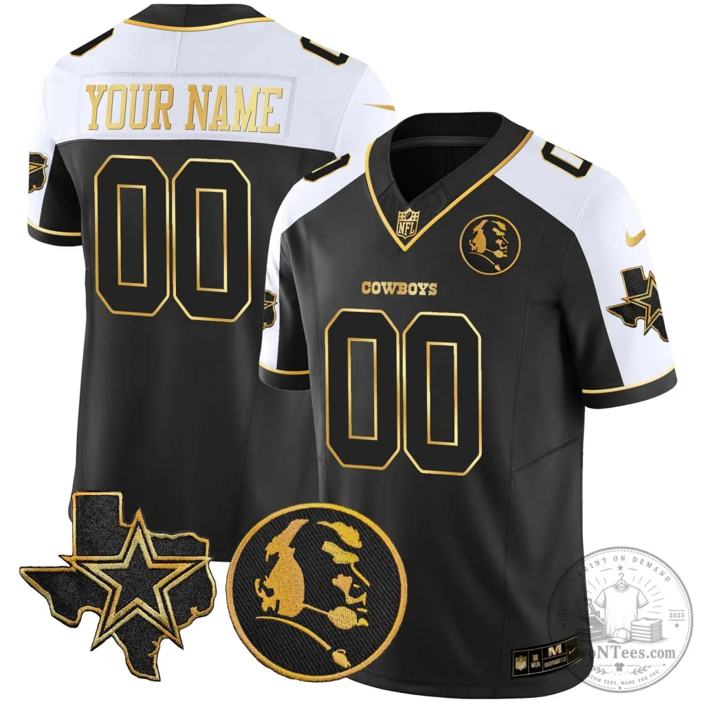 John Madden Dallas Cowboys Black Gold Edition Stitched Football Jersey John Madden Dallas Cowboys Black Gold Edition Stitched Football Jersey