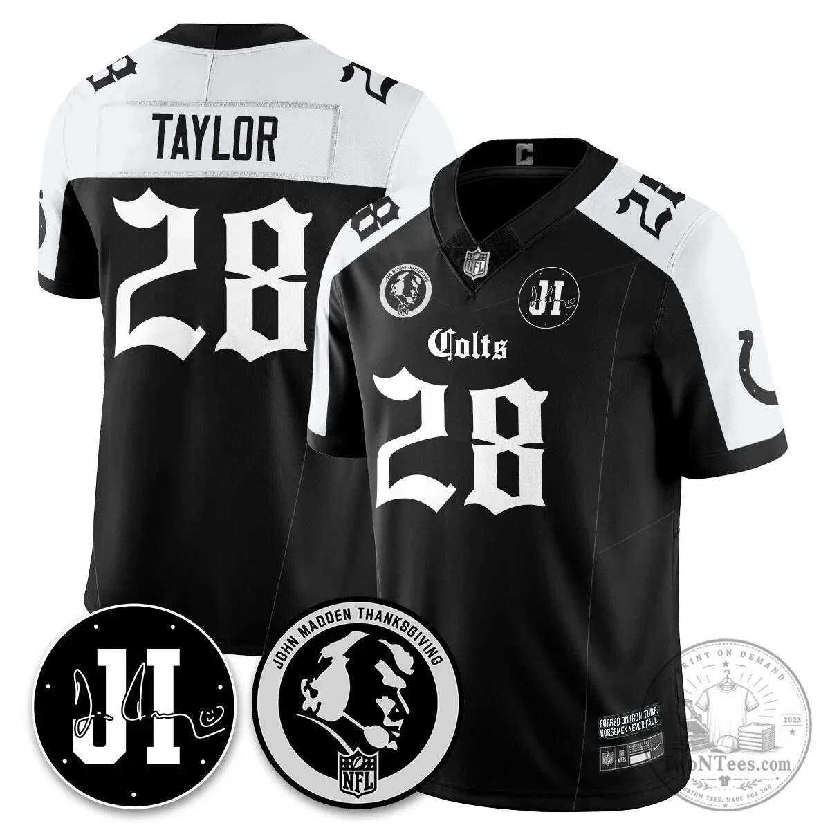 Jonathan Taylor Football Jersey for Indianapolis Colts - John Madden Thanksgiving Edition