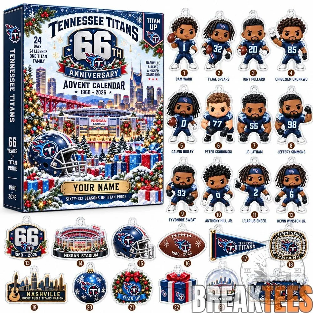 Tennessee Titans 66th Anniversary 1960-2026 Football Team Advent Calendar