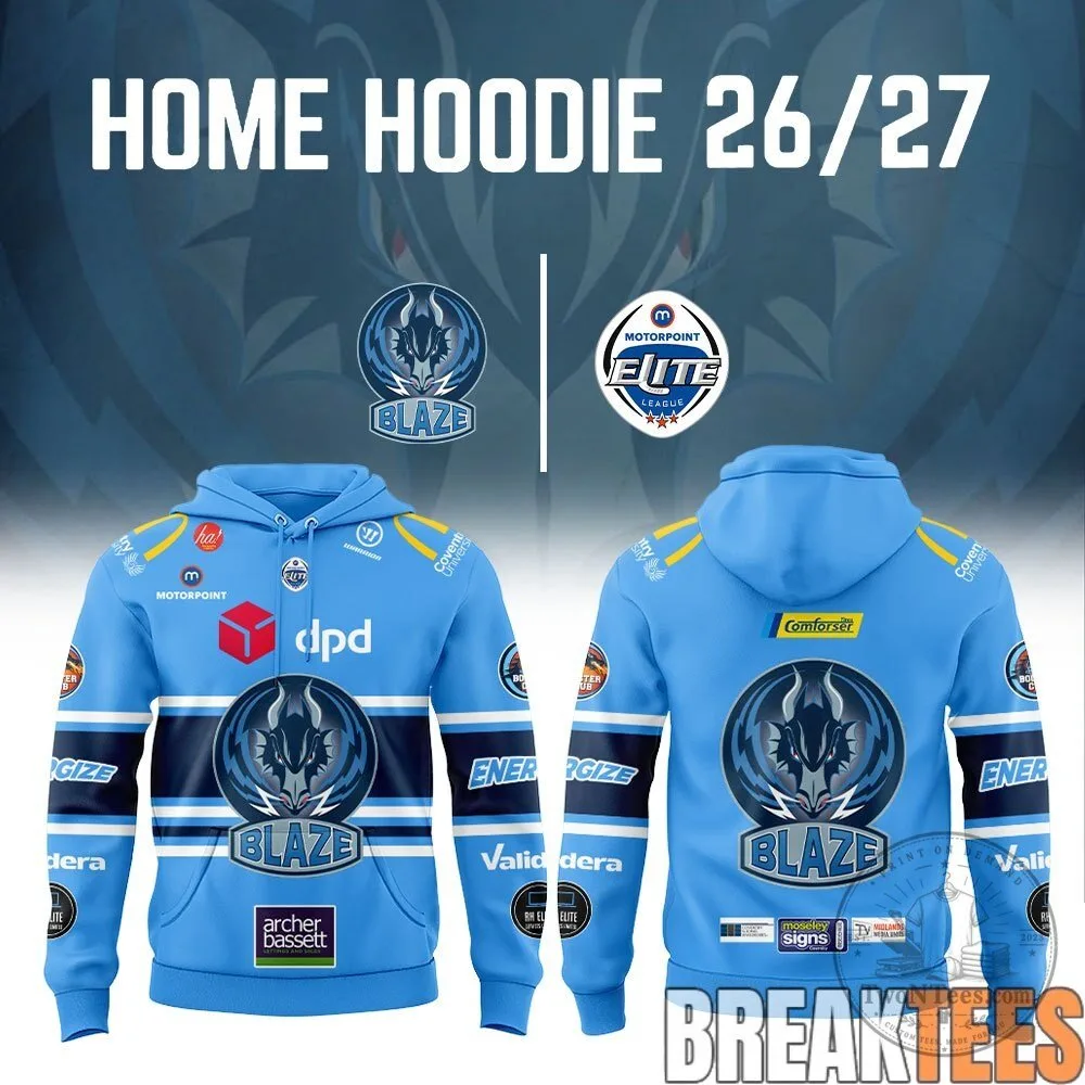 Coventry Blaze Ice Hockey Team 2026-2027 Season Fan Hoodie