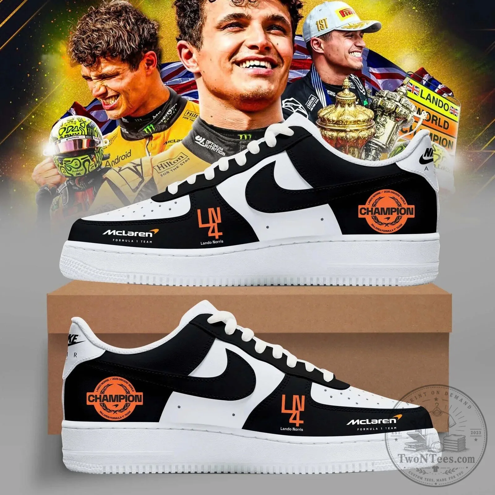 Lando Norris McLaren Formula 1 Racing Champion Sneakers Shoes 1 Lando Norris McLaren Formula 1 Racing Champion Sneakers Shoes