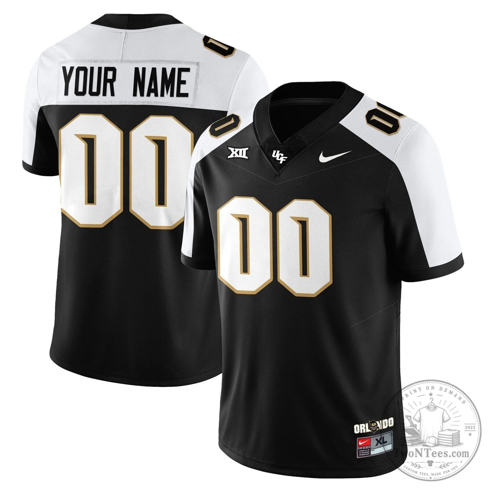 UCF Football Custom Black Core Uniform Stitched Replica Jersey