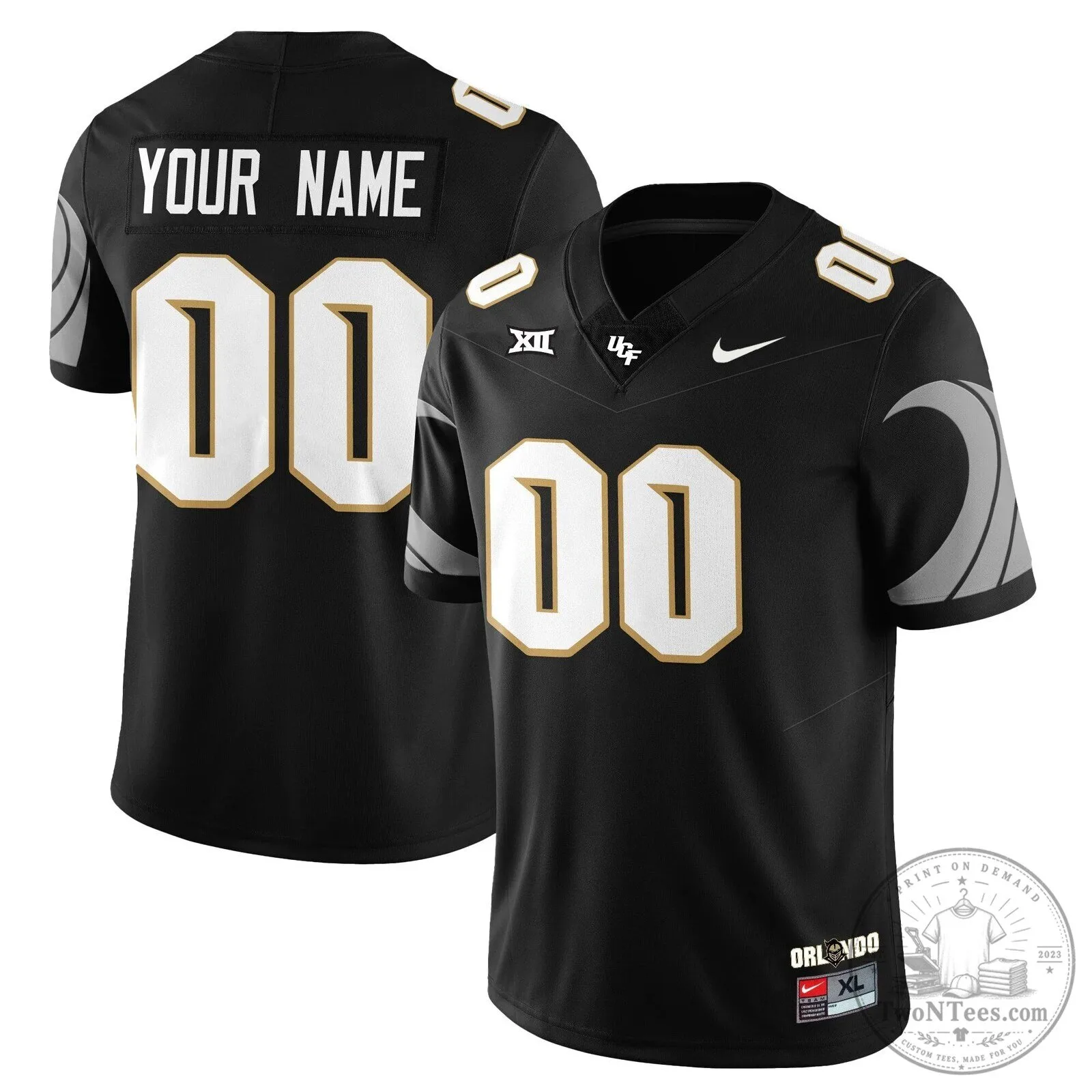UCF Football Custom Black Core Uniform Stitched Replica Jersey 4 UCF Football Custom Black Core Uniform Stitched Replica Jersey