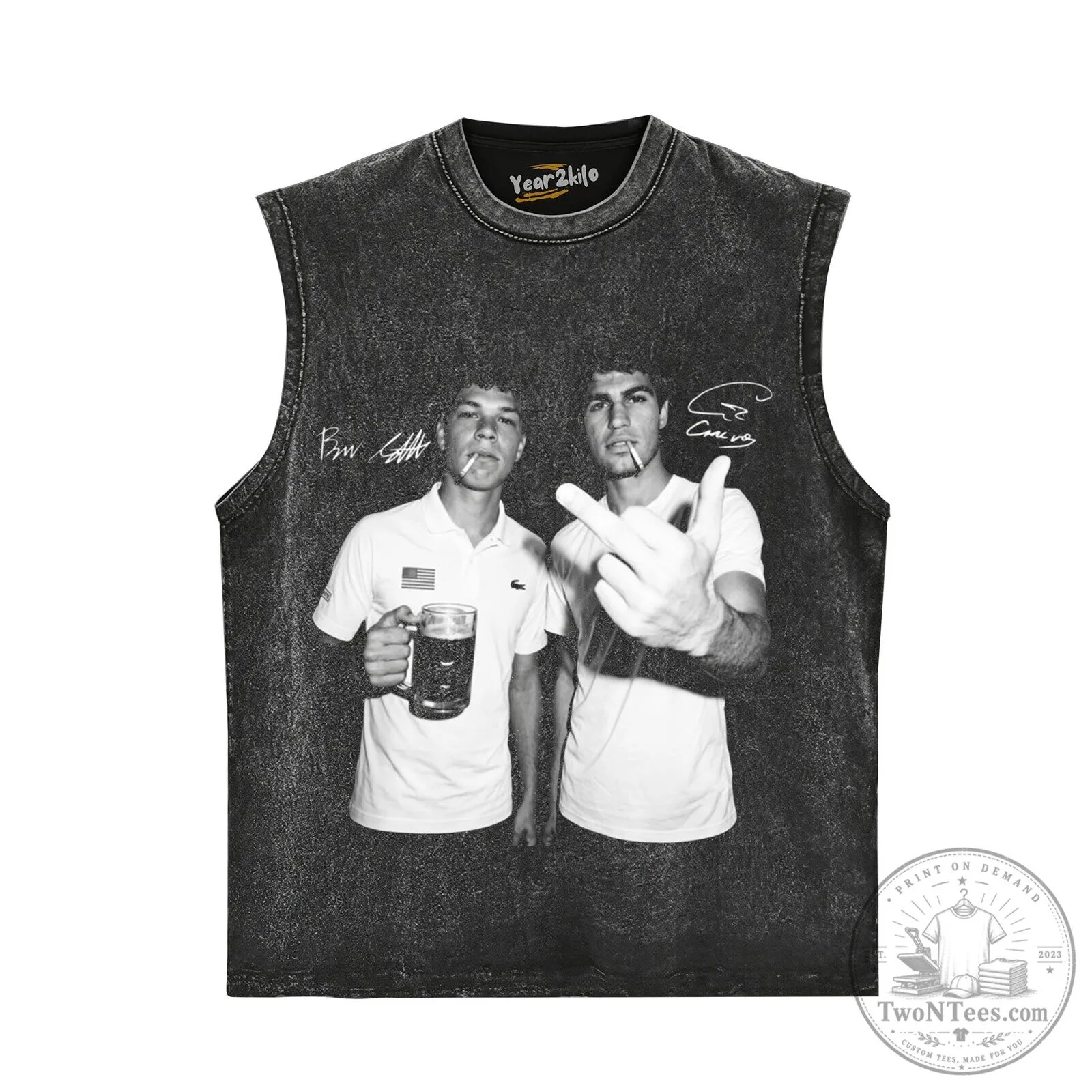 Carlos Alcaraz Ben Shelton Middle Finger Tennis Player T-Shirt 13 Carlos Alcaraz Ben Shelton Middle Finger Tennis Player T-Shirt