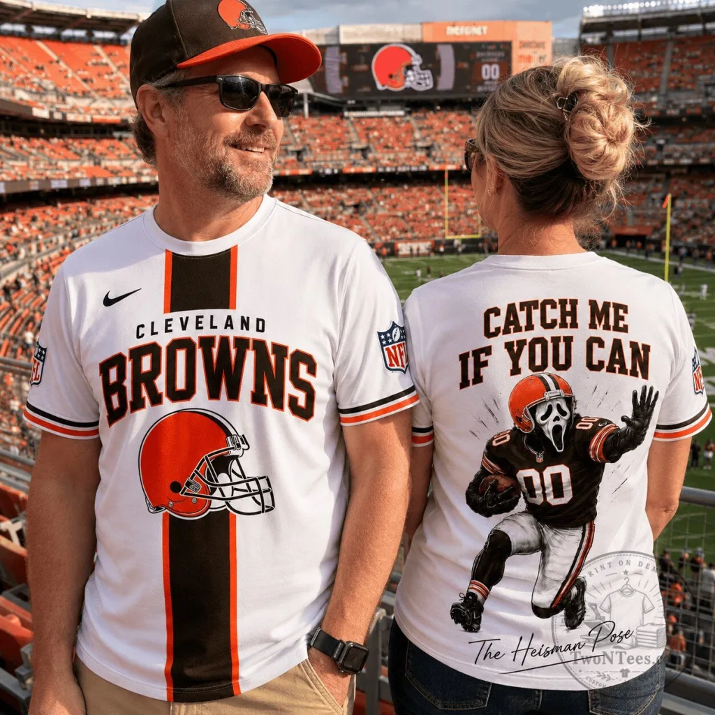 Cleveland Browns Heisman Pose Football Fan T-Shirt Cleveland Browns Heisman Pose Football Fan T-Shirt