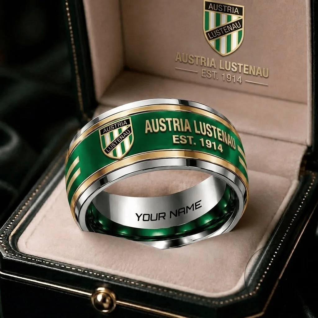 Austria Lustenau Football Club Personalized Stainless Steel Ring