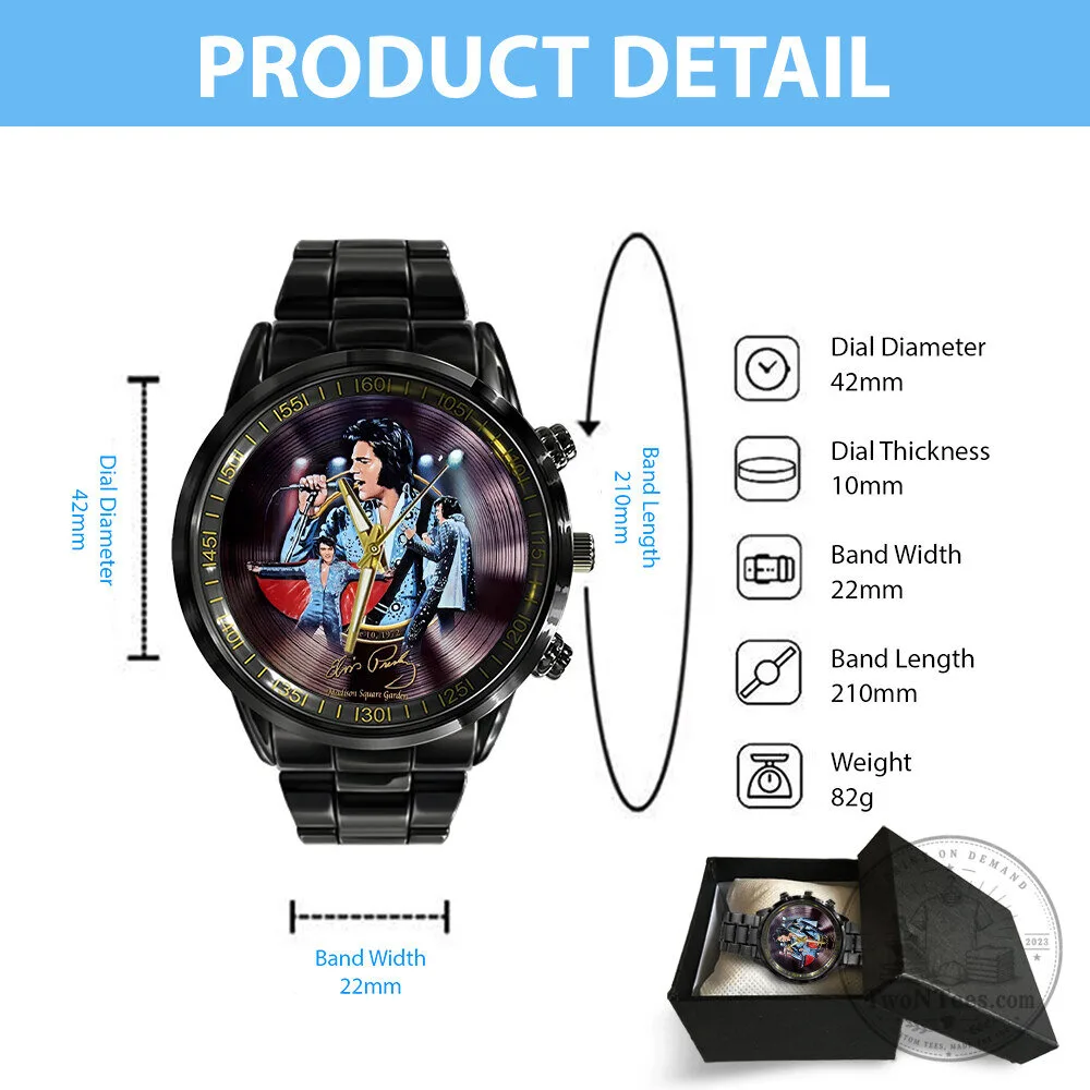 Elvis Presley Madison Square Garden Concert Stainless Steel Watch 7 Elvis Presley Madison Square Garden Concert Stainless Steel Watch