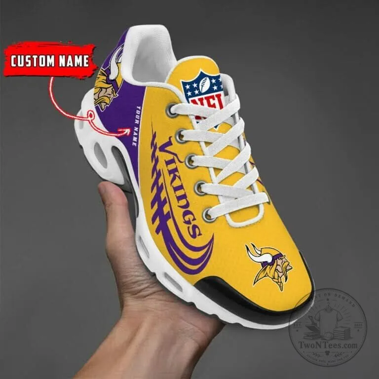 Minnesota Vikings Custom Name Yellow Running Shoes