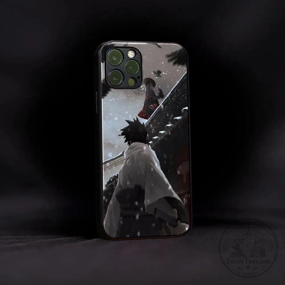 Sasuke Uchiha Anime Art Design Protective Phone Case for iPhone