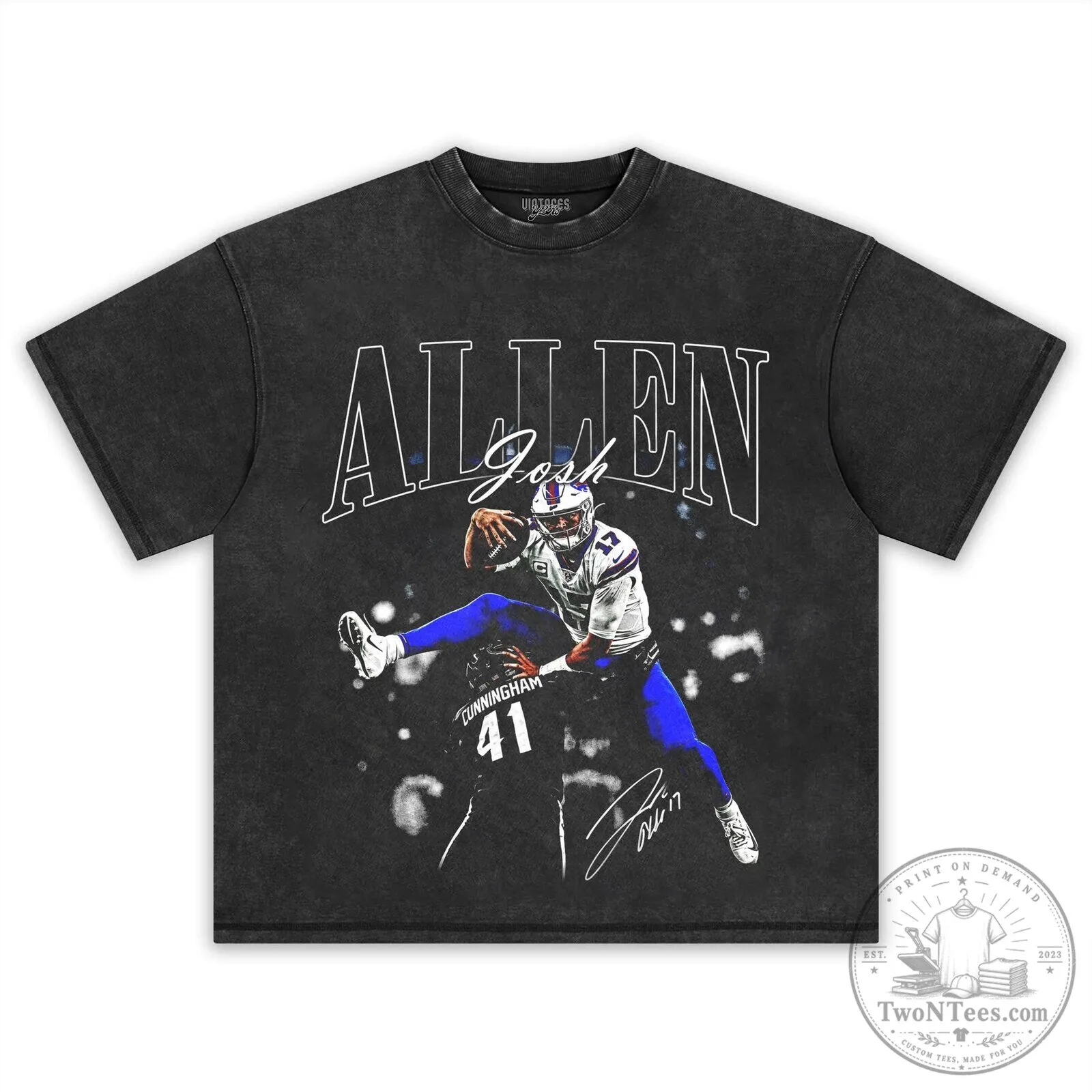 Josh Allen Football Quarterback Graphic Print T-Shirt 8 Josh Allen Football Quarterback Graphic Print T-Shirt