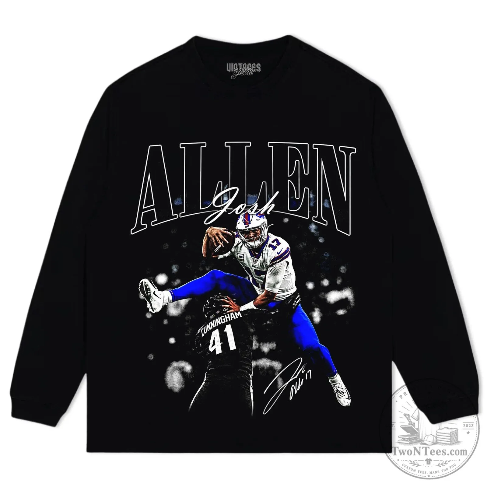 Josh Allen Football Quarterback Graphic Print T-Shirt 11 Josh Allen Football Quarterback Graphic Print T-Shirt