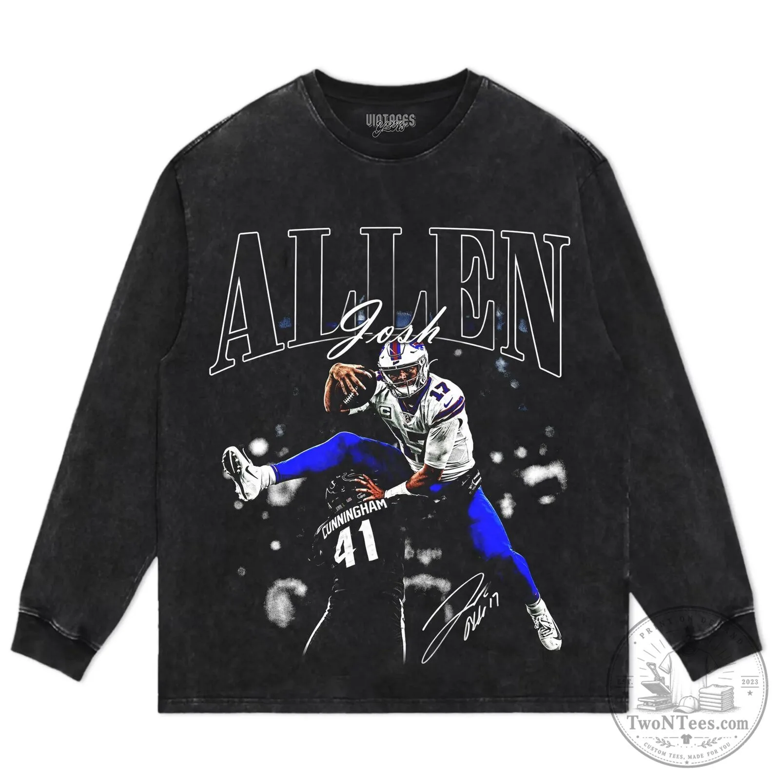 Josh Allen Football Quarterback Graphic Print T-Shirt 12 Josh Allen Football Quarterback Graphic Print T-Shirt