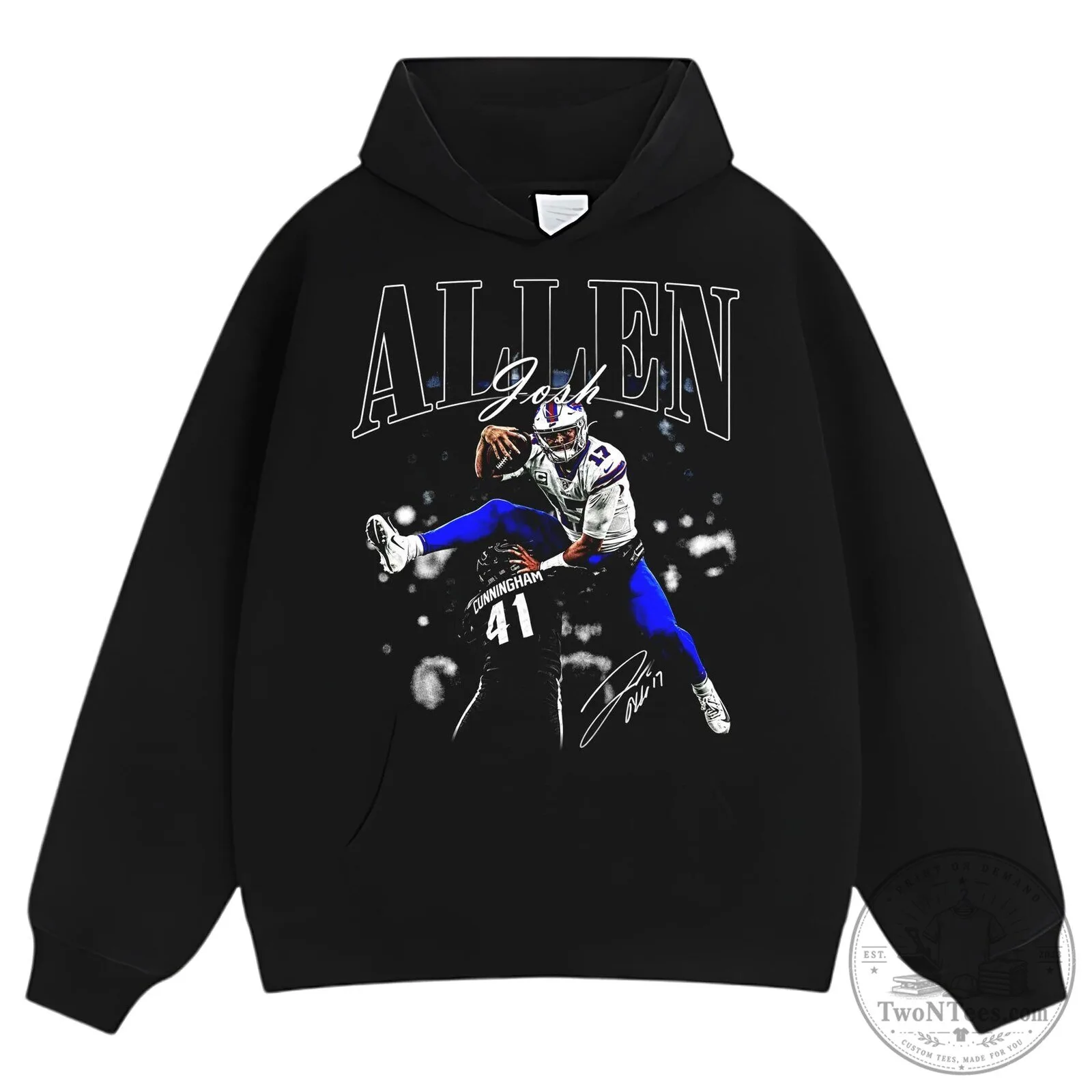 Josh Allen Football Quarterback Graphic Print T-Shirt 13 Josh Allen Football Quarterback Graphic Print T-Shirt