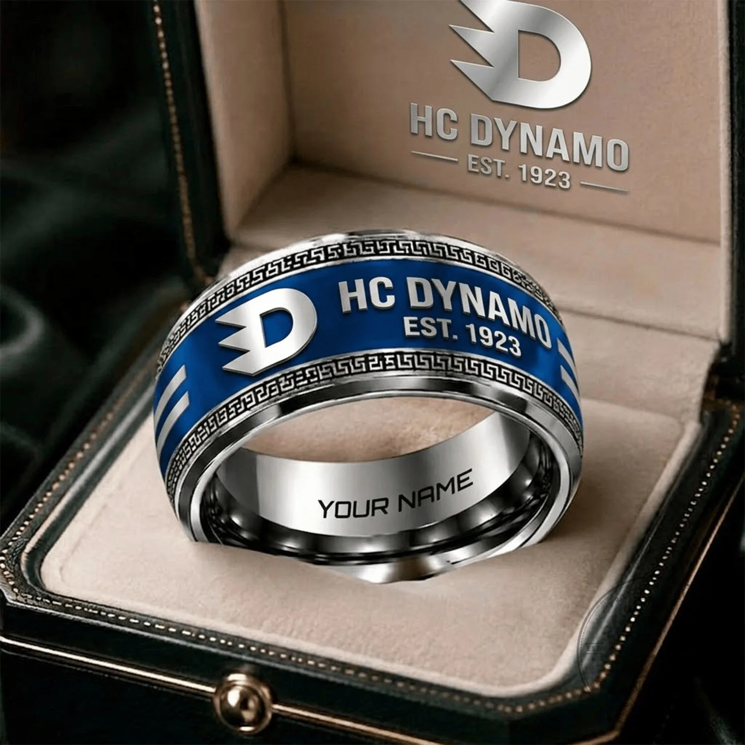 HC Dynamo Pardubice Czech Extraliga Team Personalized Engraved Ring