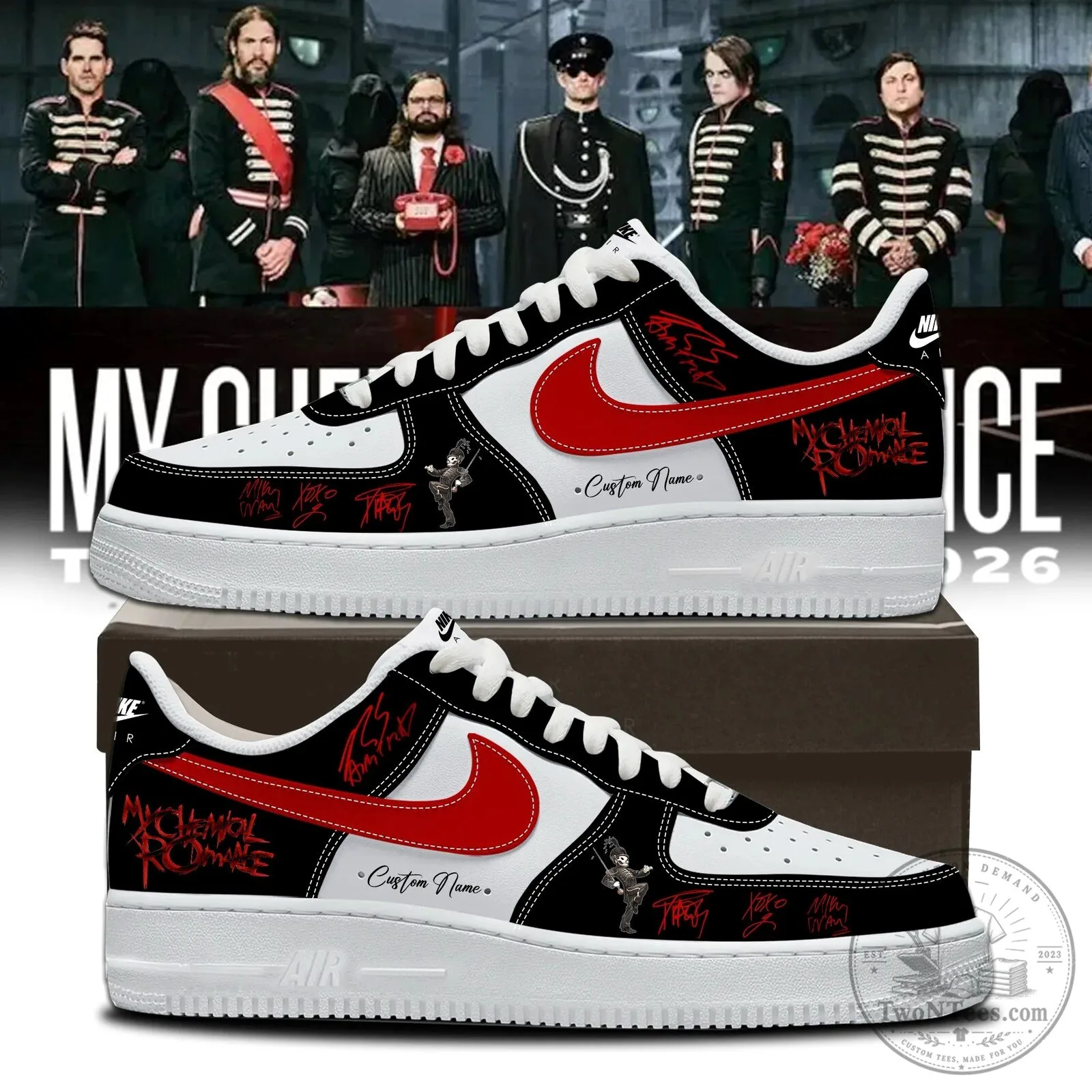 Custom Name Sneakers featuring My Chemical Romance's The Black Parade