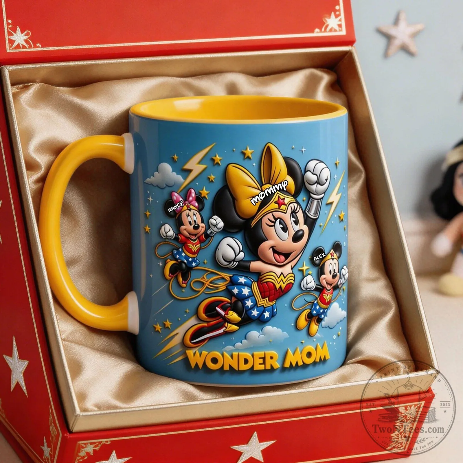 Minnie Mouse Wonder Mom Personalized Coffee Mug