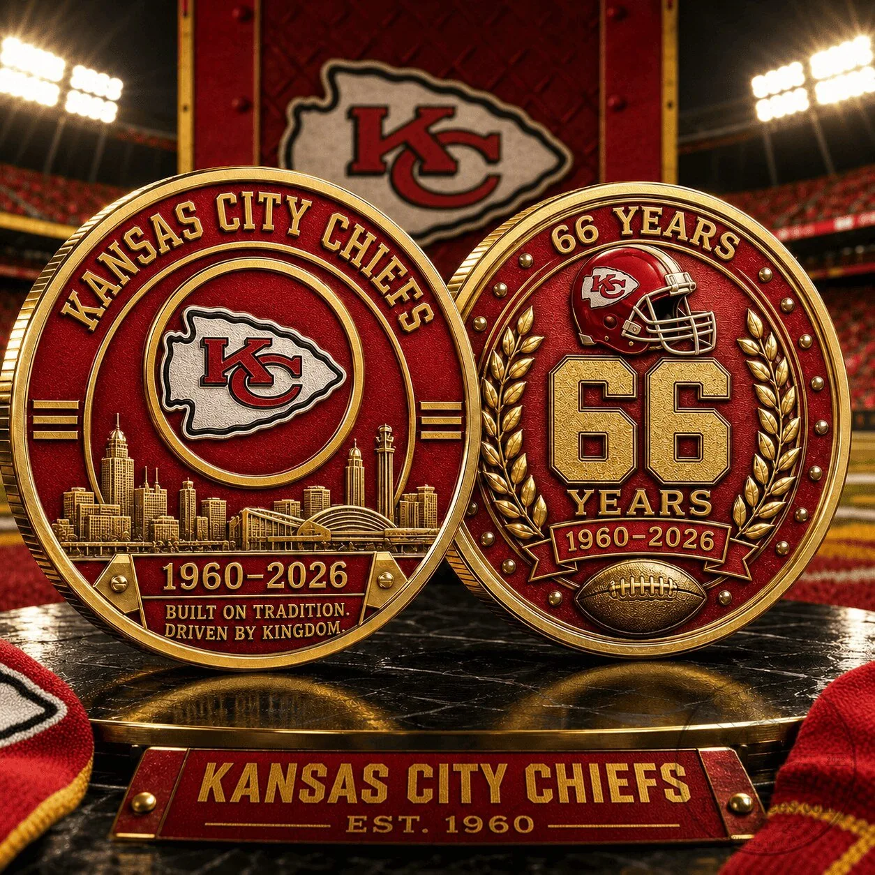 Commemorative Coin for 66th Anniversary of the Kansas City Chiefs