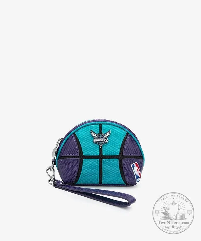 Charlotte Hornets Basketball Wristlet Wallet with NBA Logo
