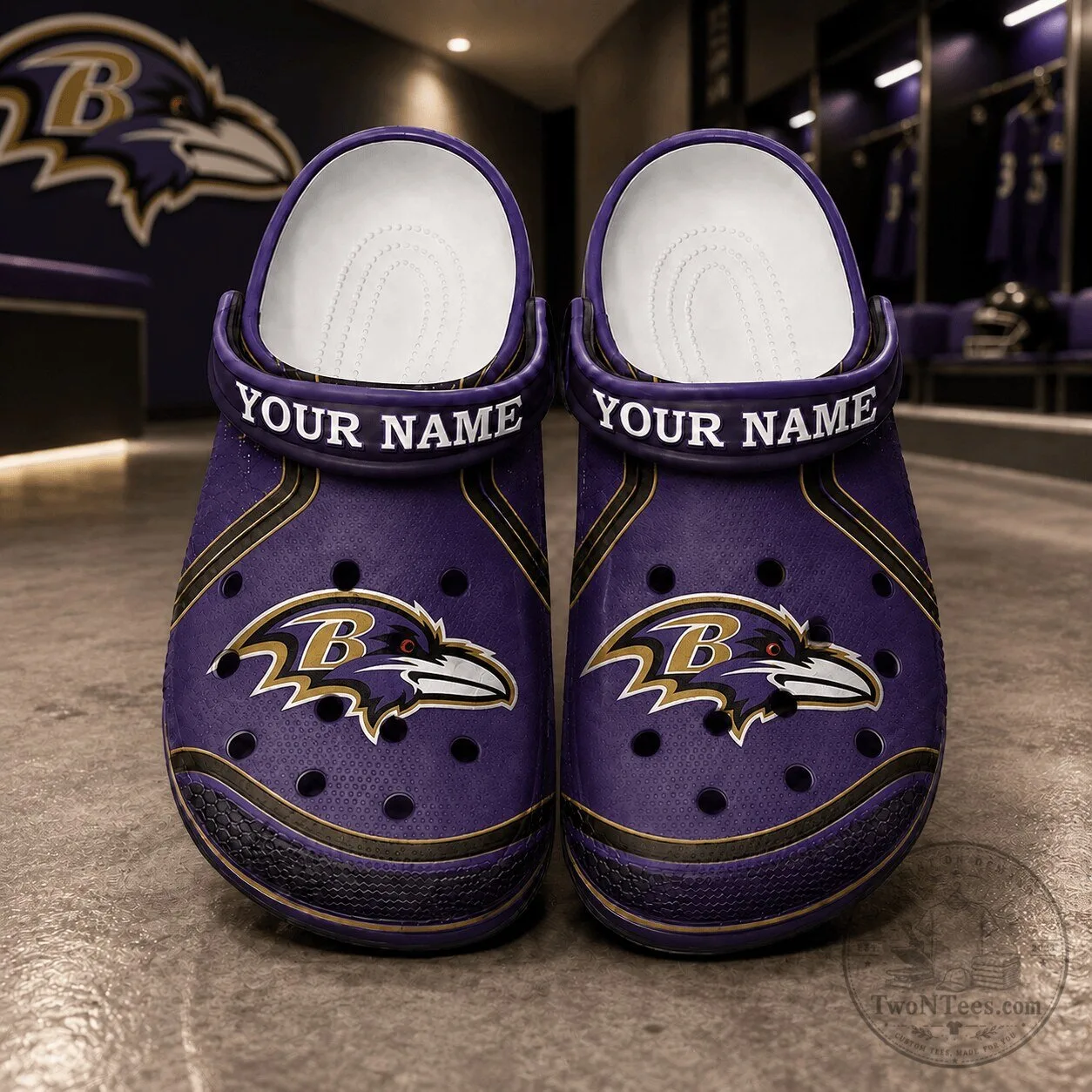 Baltimore Ravens Personalized Team Logo Crocs Shoes
