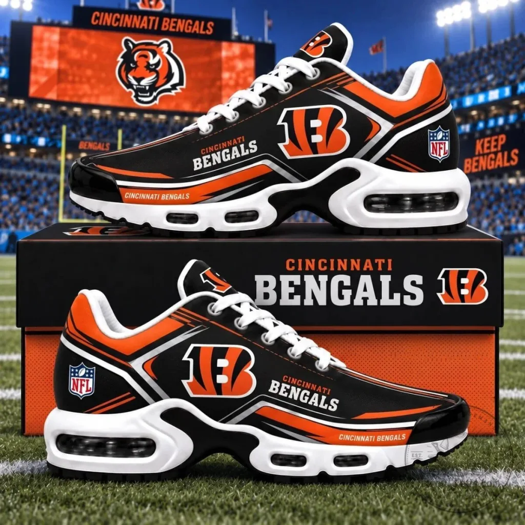 NFL Fan Gear Cincinnati Bengals Air Max Style Shoes NFL Fan Gear Cincinnati Bengals Air Max Style Shoes