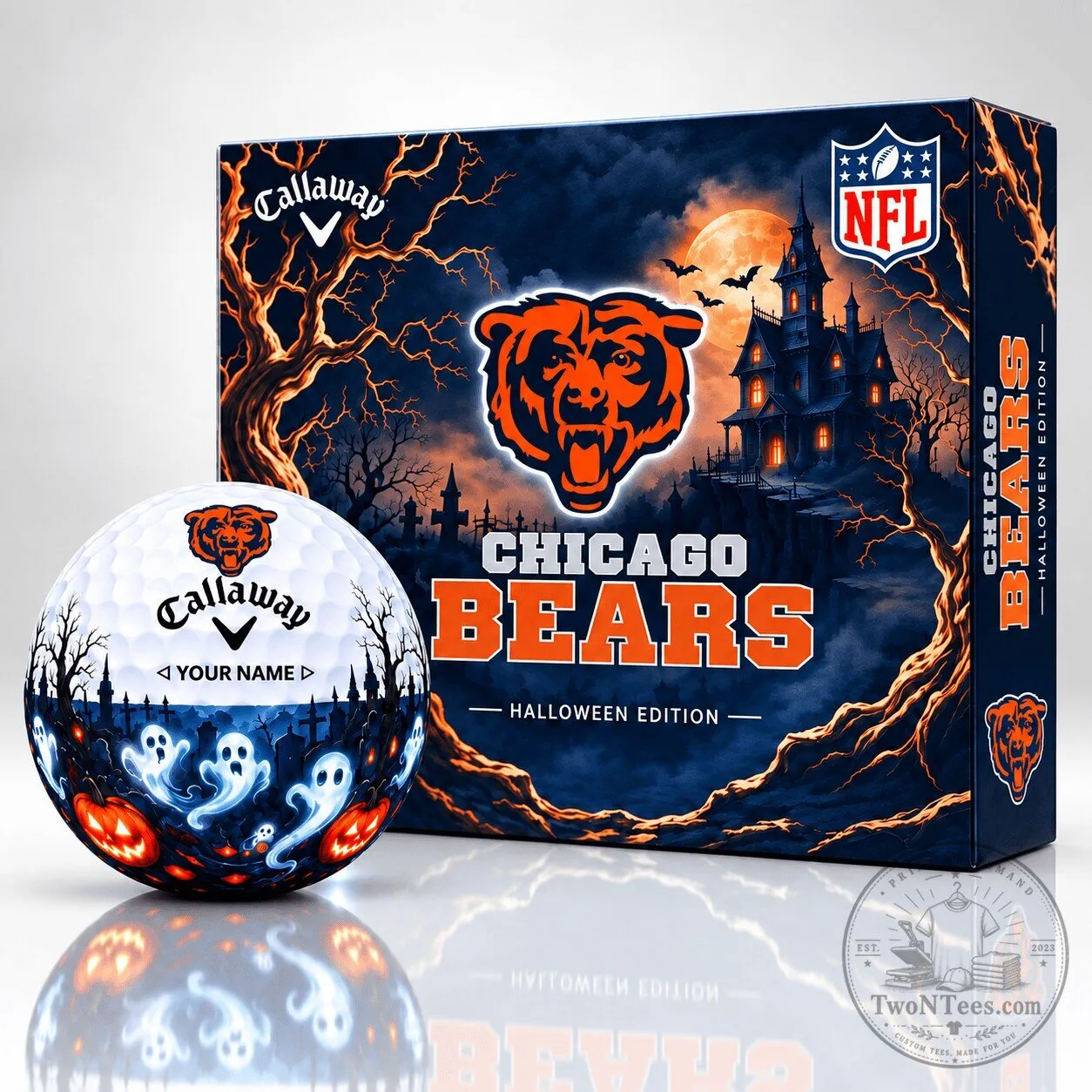 Chicago Bears Halloween Edition Personalized Golf Ball Set