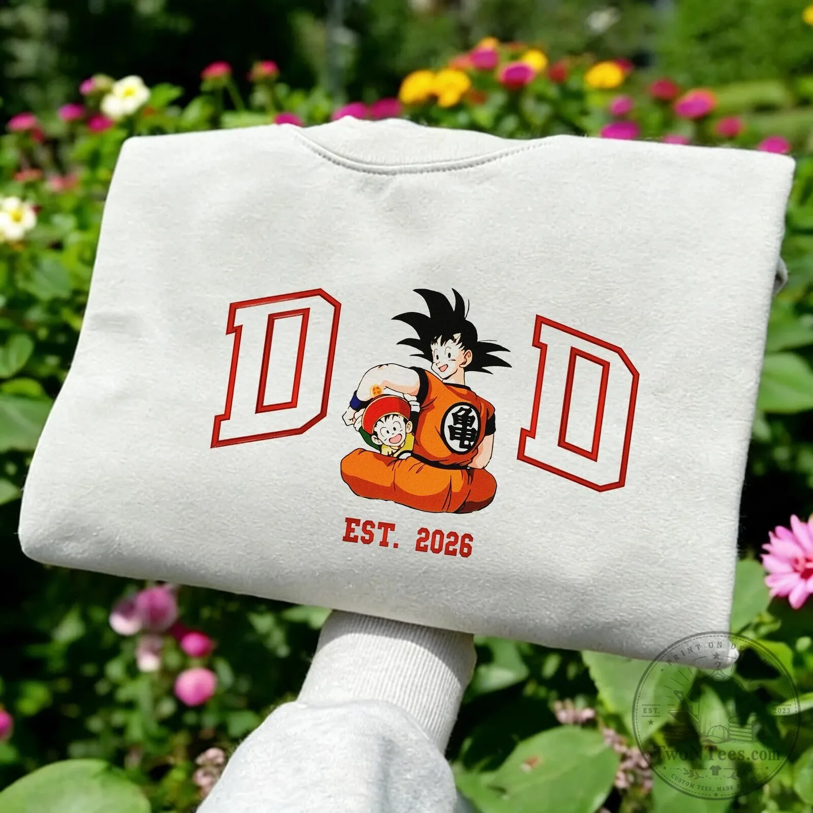Dragon Ball Z Goku and Gohan Dad Established 2026 Crewneck Sweatshirt