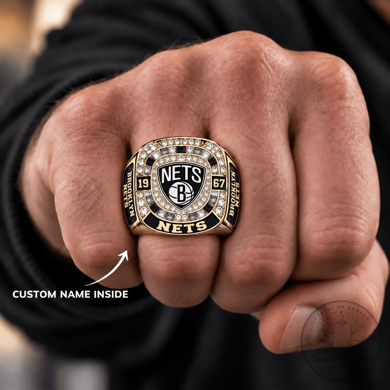 Brooklyn Nets NBA Championship Ring with Custom Engraving