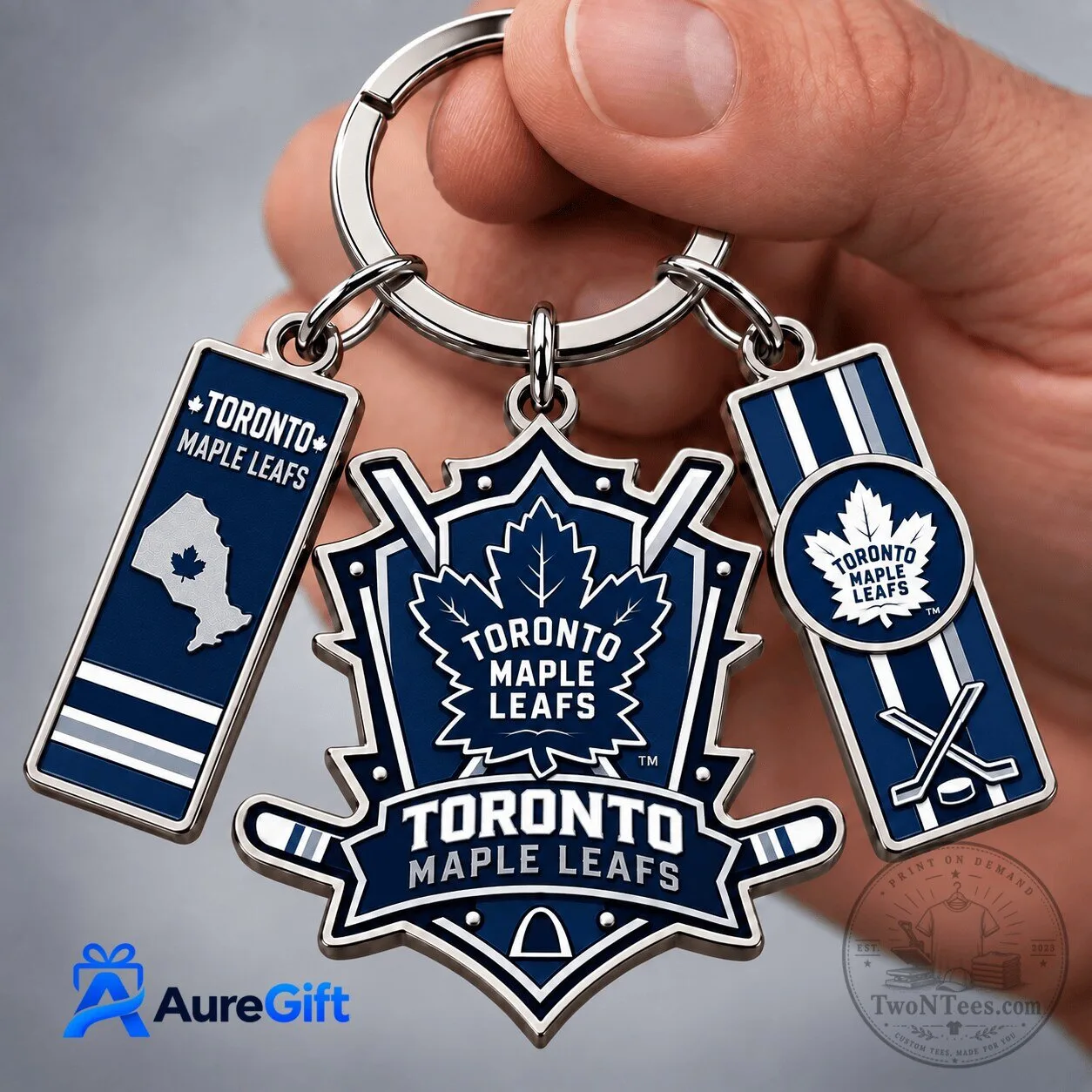 Toronto Maple Leafs Hockey Team Logo Charm Keychain Gift for Men and Women