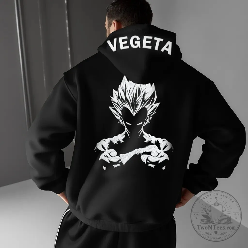 Dragon Ball Z Vegeta Super Saiyan Anime Graphic Black Hoodie