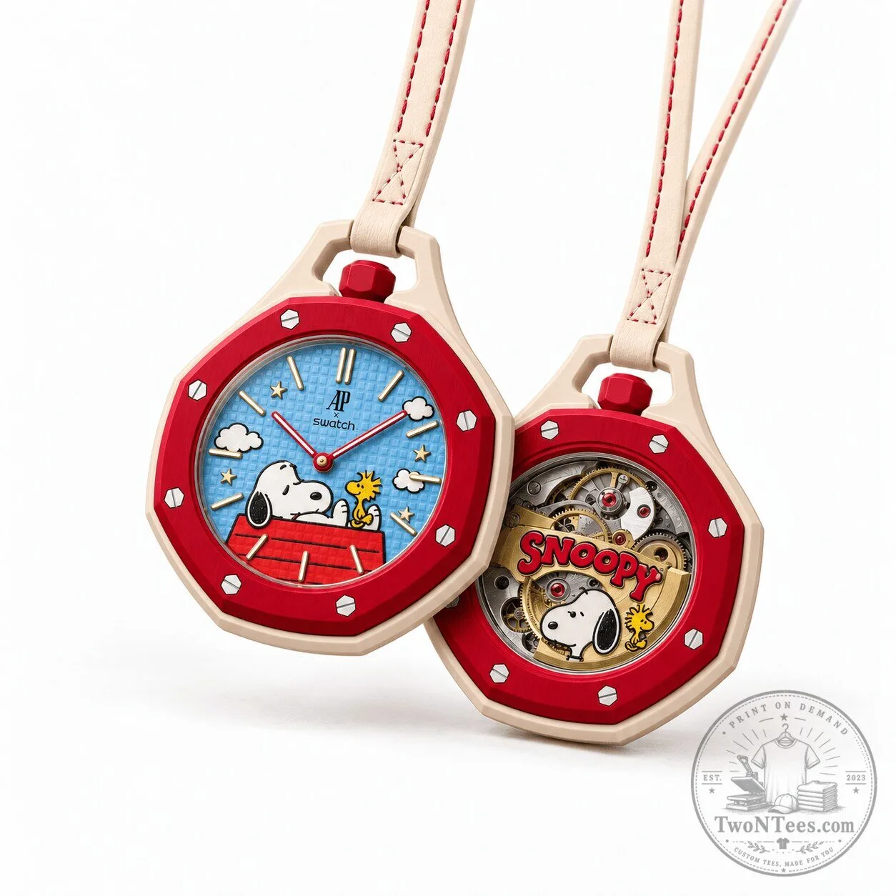 Snoopy Swatch Peanuts Cream Dial Pop Watch