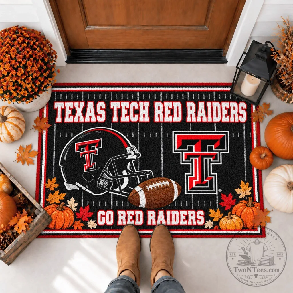 Texas Tech Red Raiders Football Field Design Welcome Doormat Texas Tech Red Raiders Football Field Design Welcome Doormat